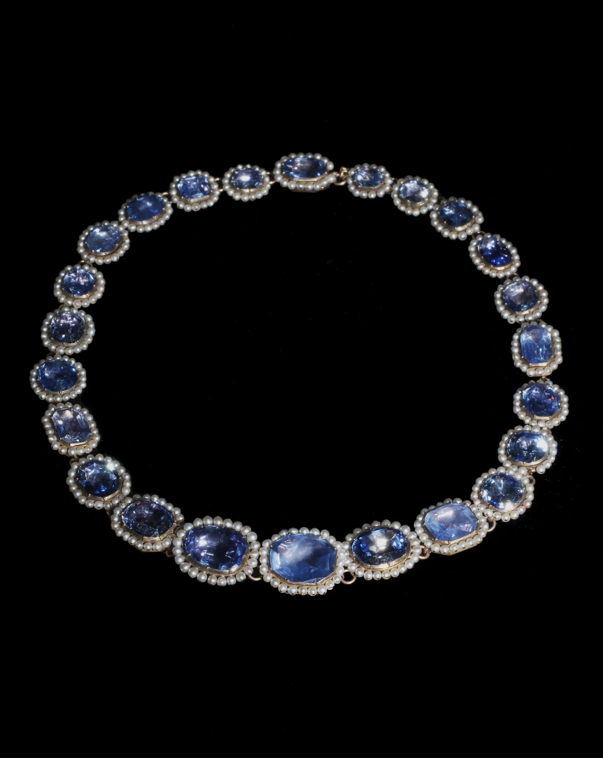 18th Century Sapphire and Pearl Necklace