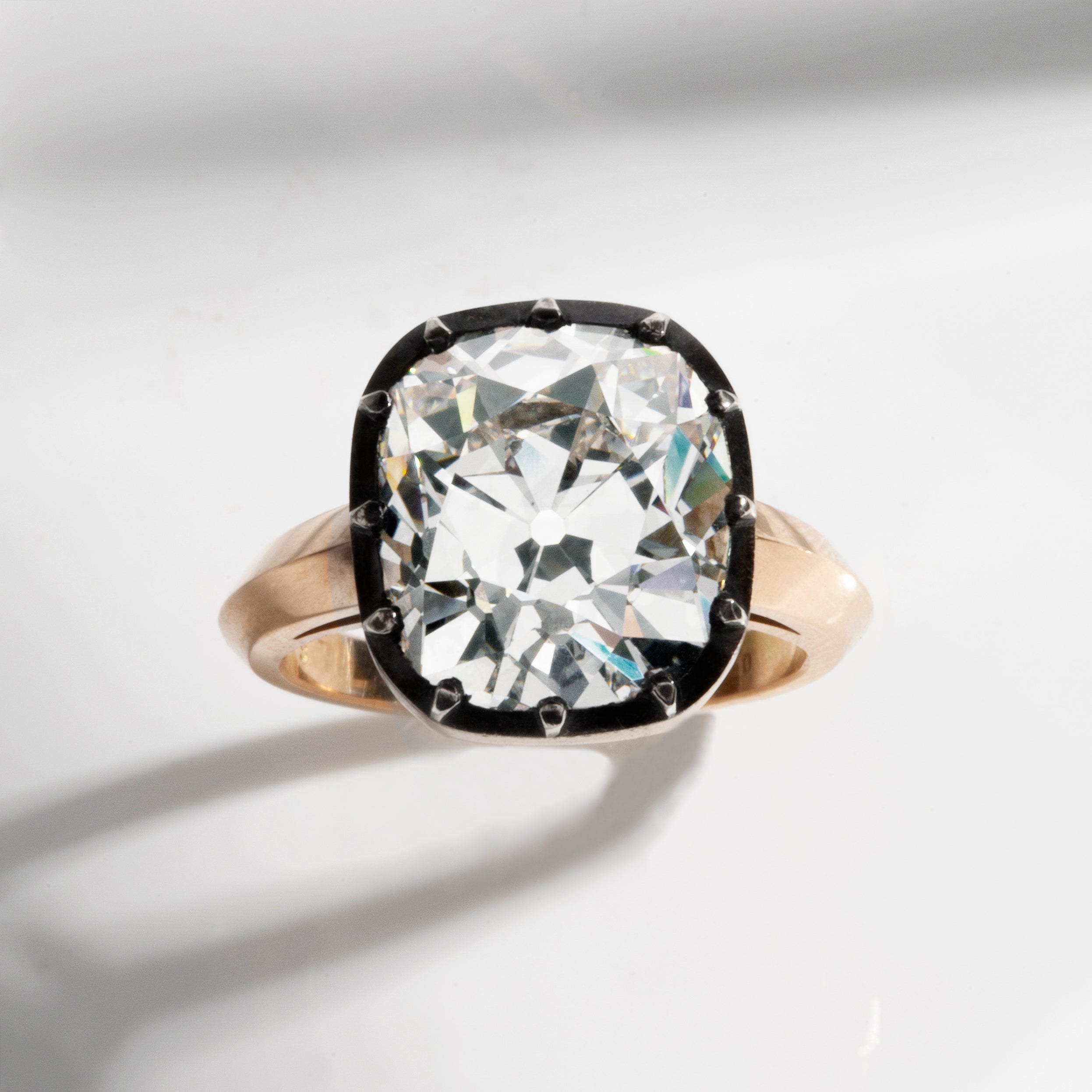 Bell and Bird 8 Carat Diamond Cutaway Ring