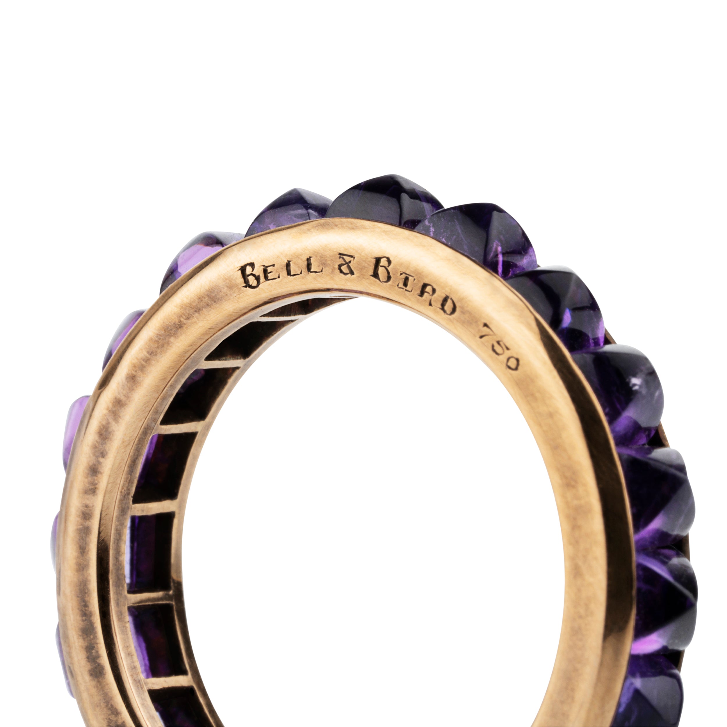 Bell & Bird Channel Set Amethyst Eternity Band
