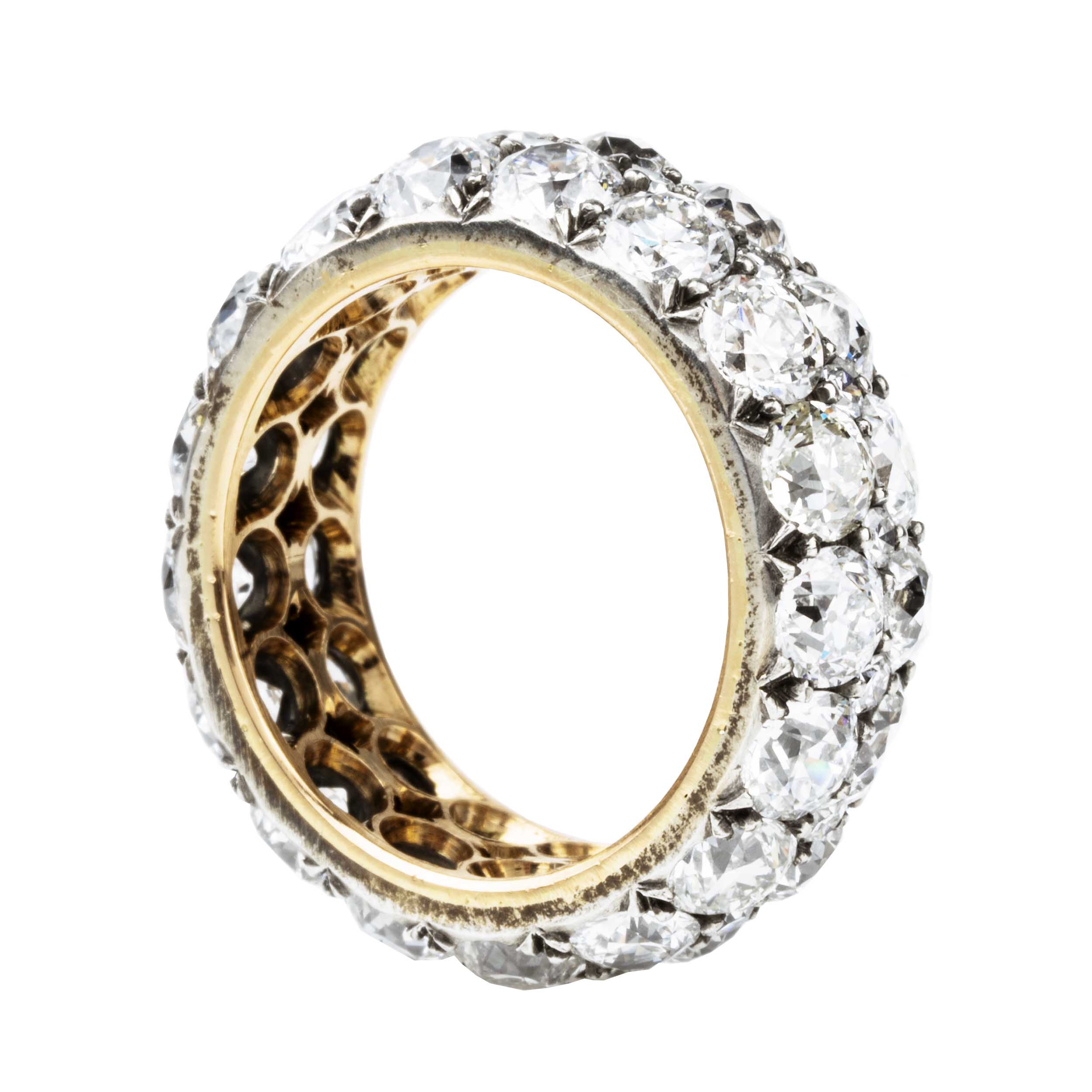 Bell & Bird Domed Old European Cut Diamond Eternity Band