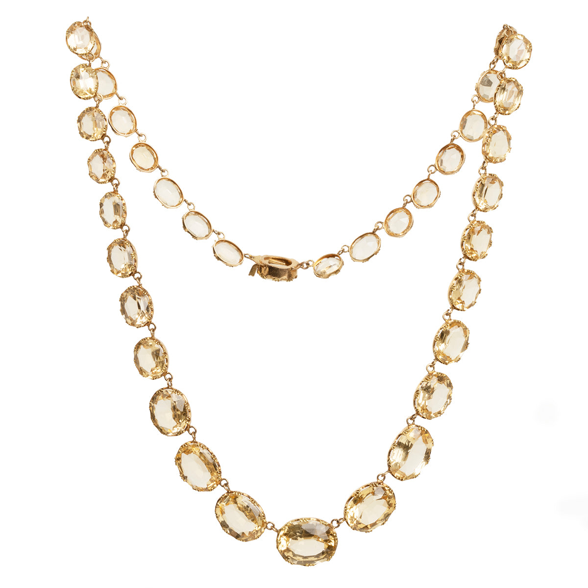 Victorian Era Topaz Rivière Necklace – Bell and Bird