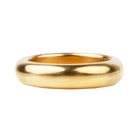A 5mm wide 22k gold wedding band with a slightly rounded profile, displayed against a white background.