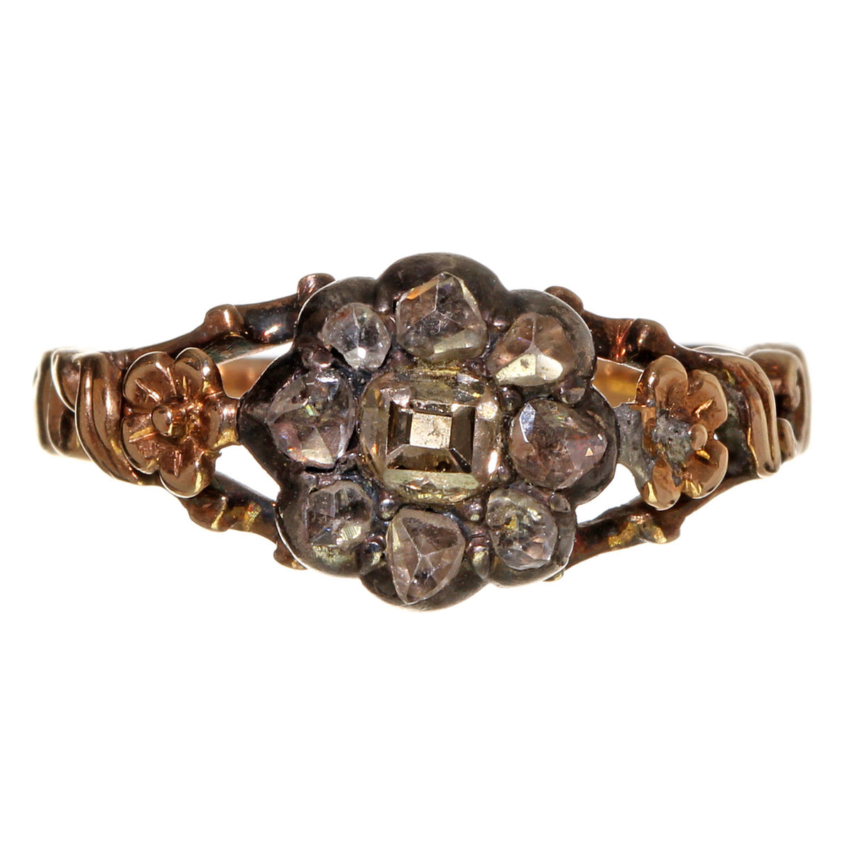 18th Century Georgian Table Cut & Rose Cut Diamond Cluster Ring – Bell ...