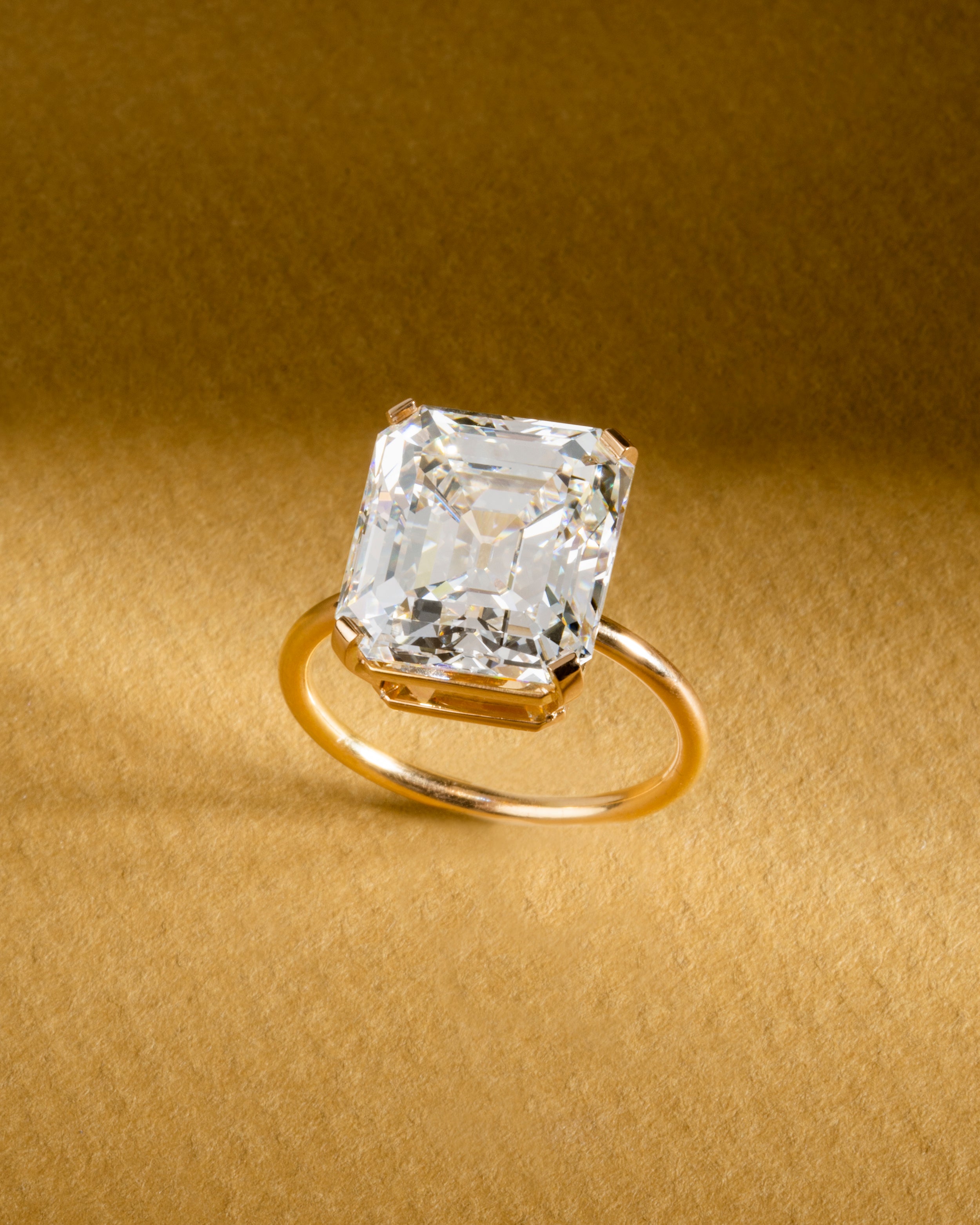 10.50 carat Emerald Cut Diamond Ring