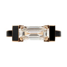 Bell & Bird No.3960 2.01 carat Emerald Cut Diamond Enamel Engagement Ring