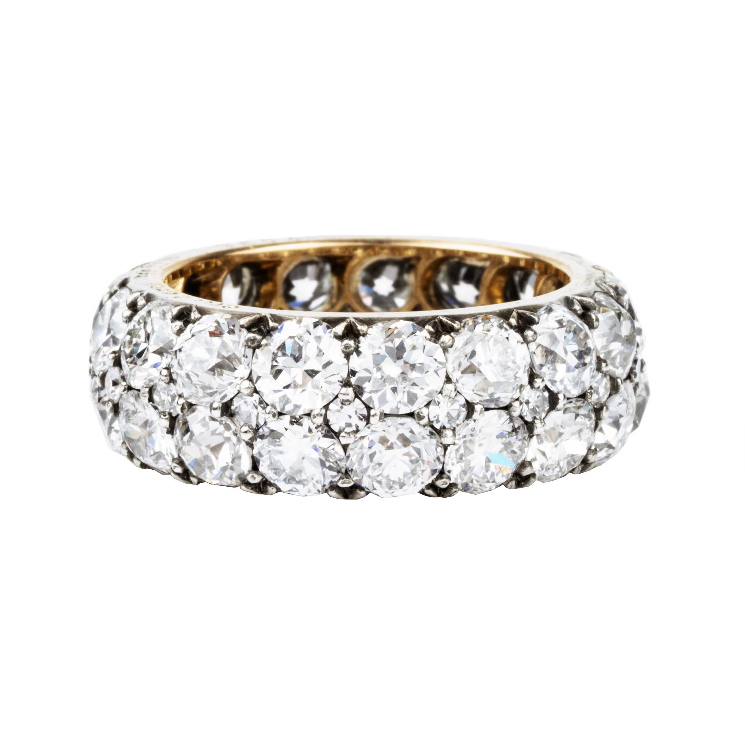 Bell & Bird Domed Old European Cut Diamond Eternity Band