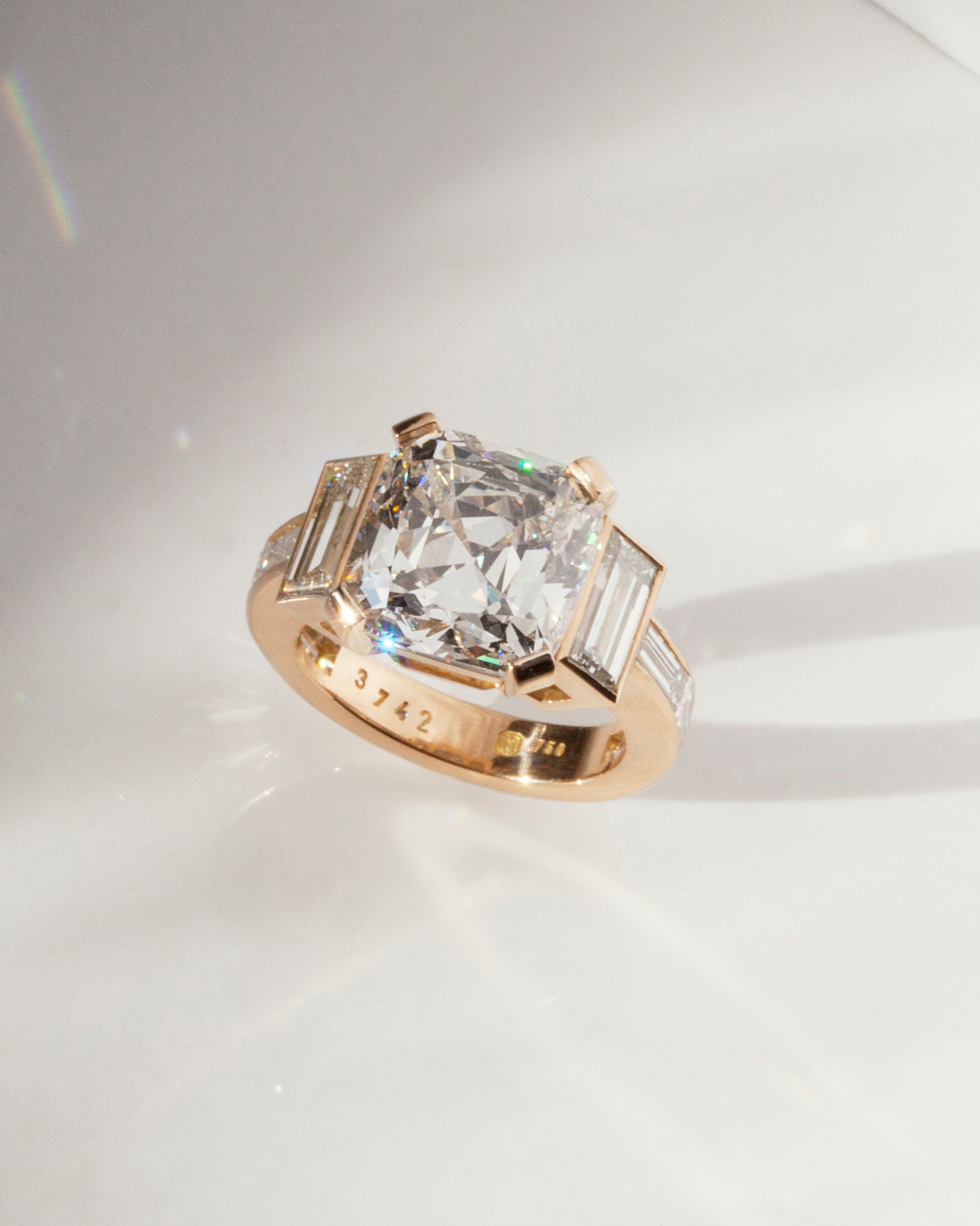 Old Mine Cut Diamond Ring
