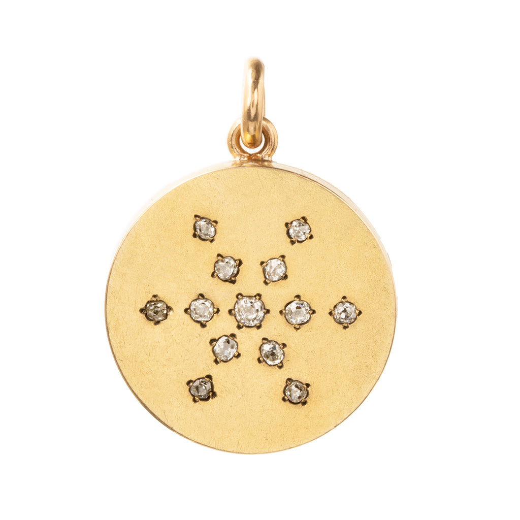 Antique Diamond and Gold Starburst locket