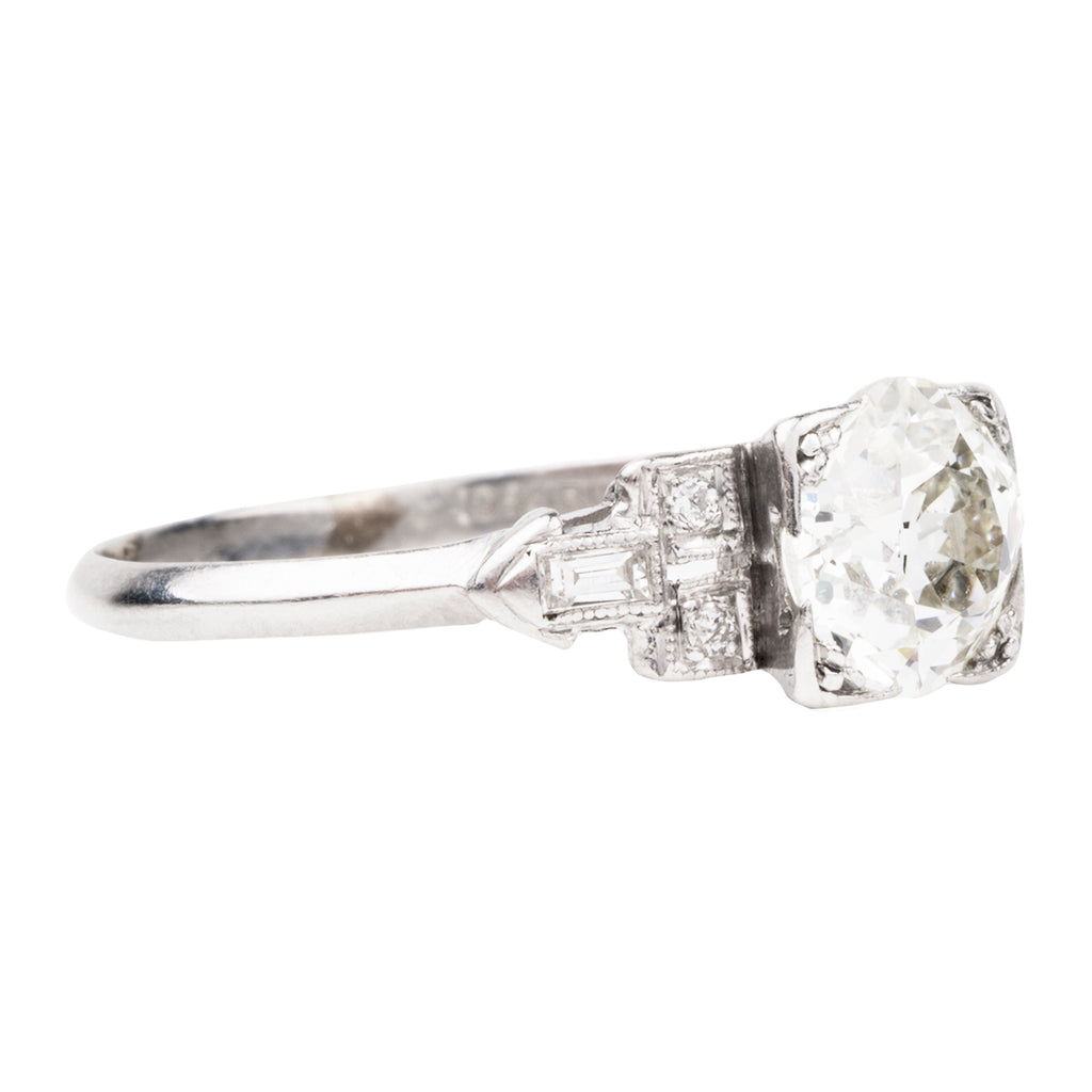 Edwardian Era Old Mine Cut Diamond Ring