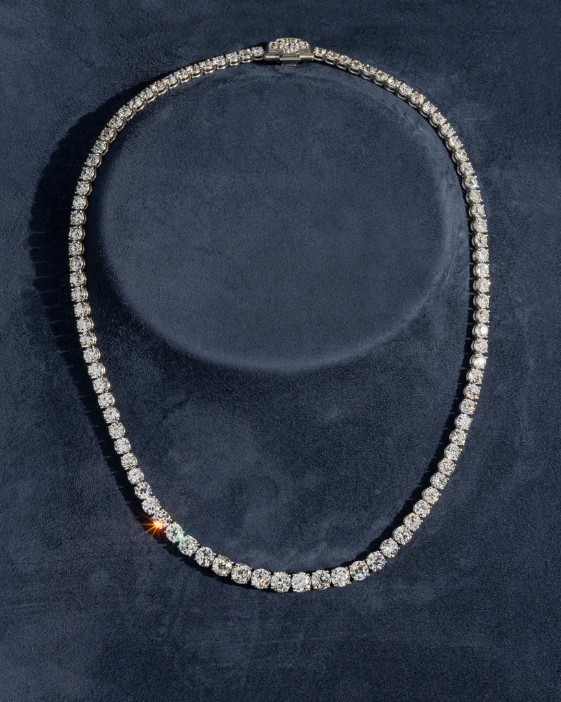 Bell and Bird Diamond Platinum Handmade Necklace