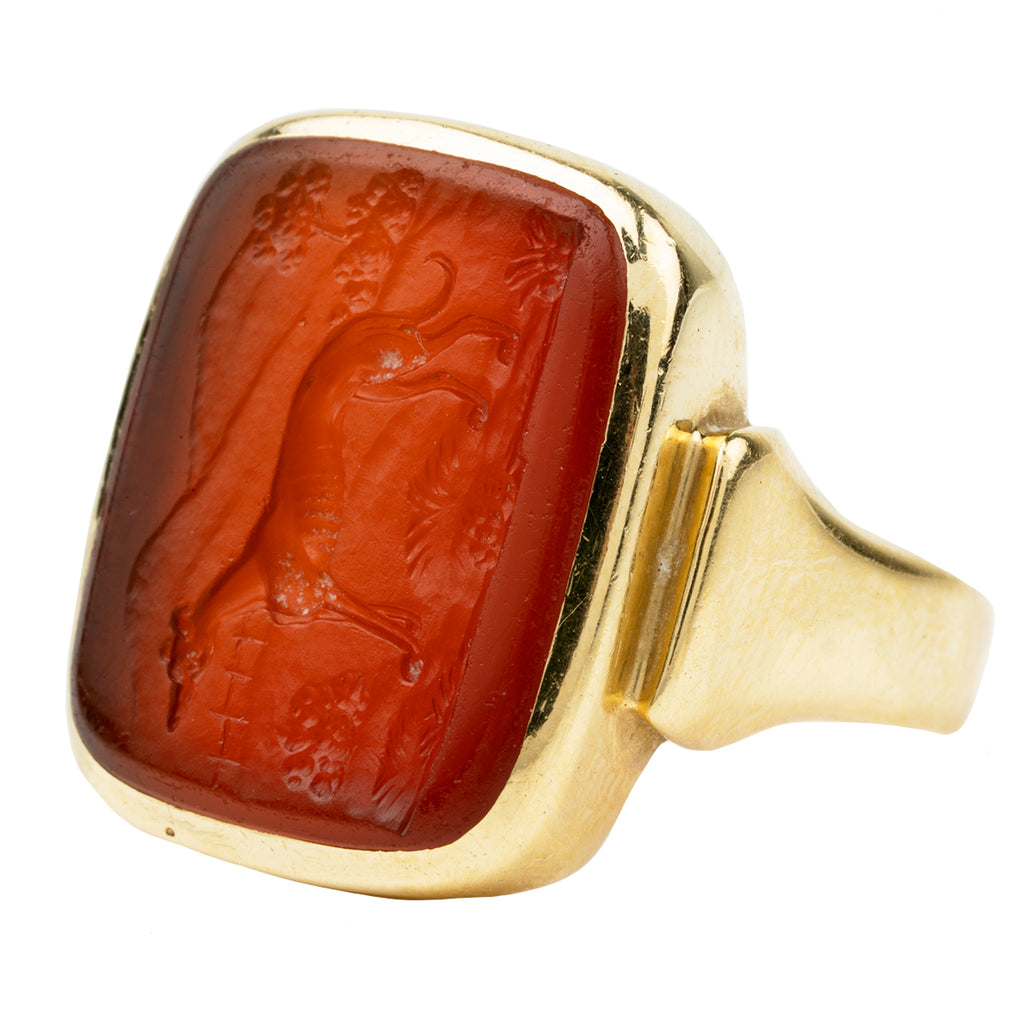 Early 20th century dog signet ring