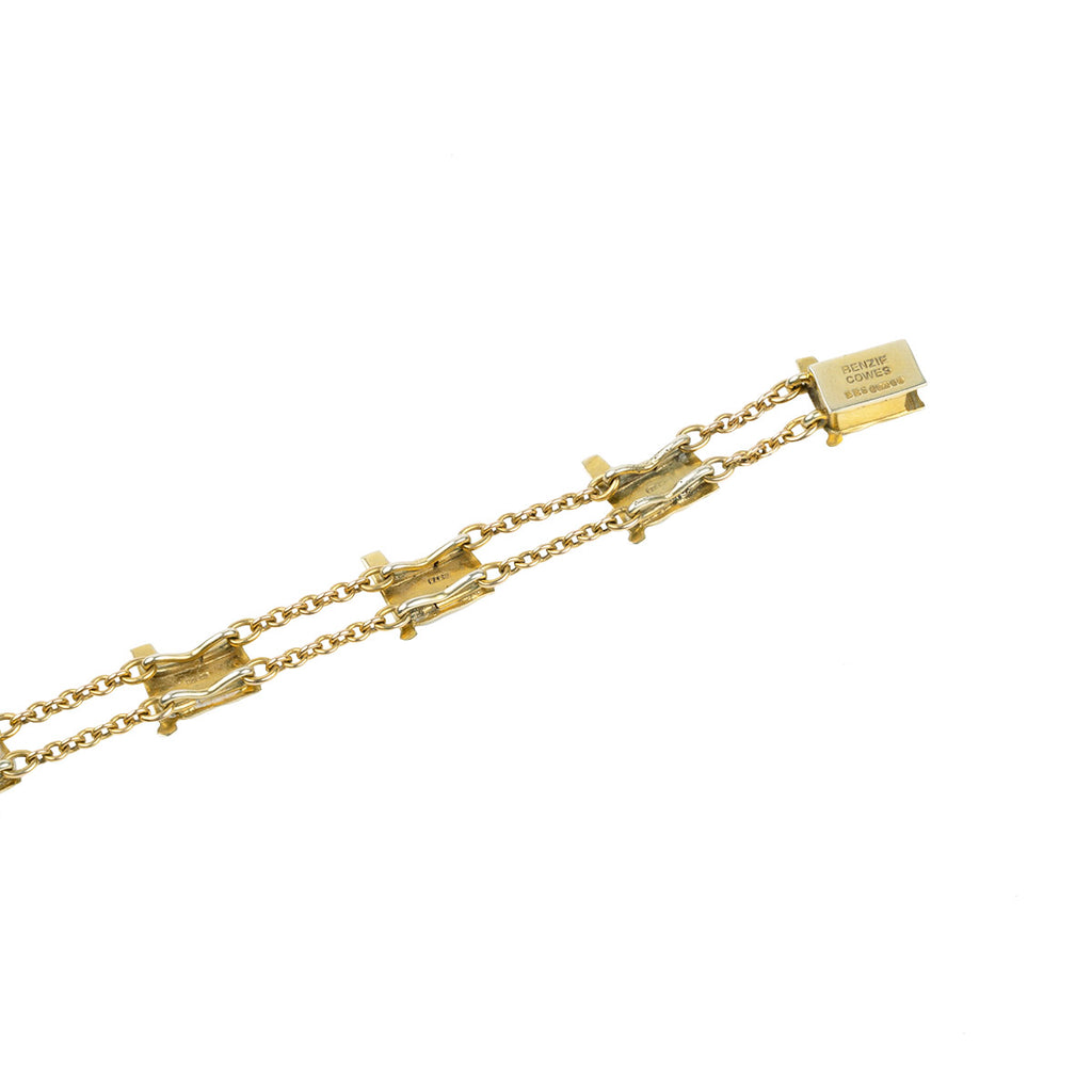 Vintage Gold Nautical Flag Bracelet