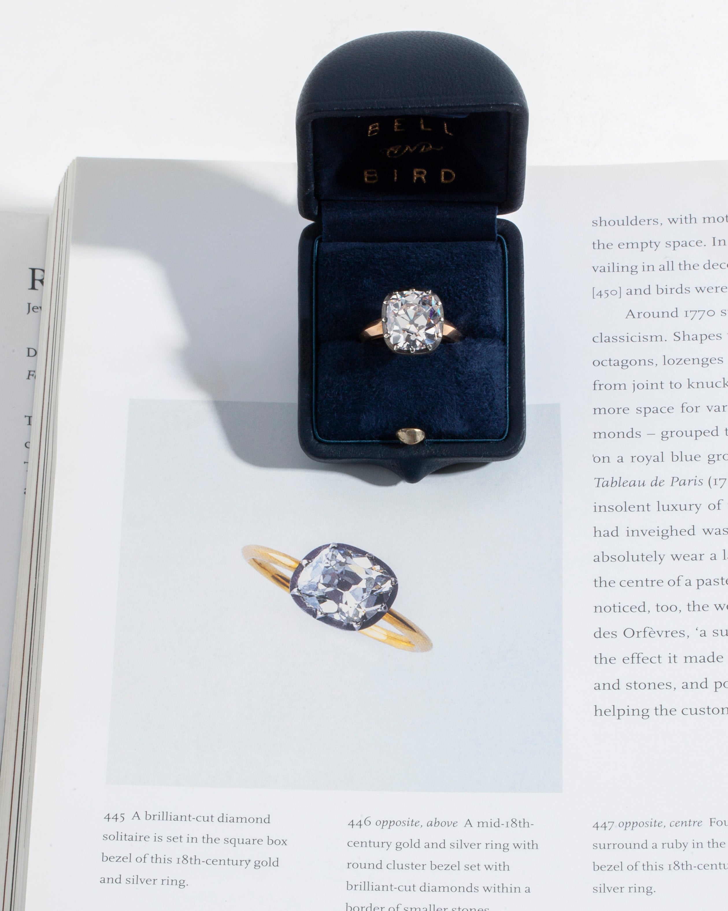 Bell and Bird 8 Carat Diamond Cutaway Ring