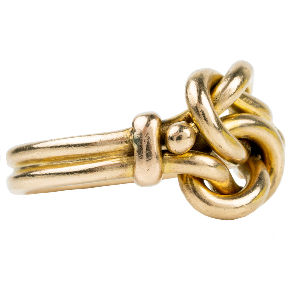 Victorian era gold eternal knot ring