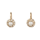 19th Century diamond and pearl cluster earrings. Once elements of a larger piece, later converted into earrings.Presumably Russian, found in Finland. Circa 1890.