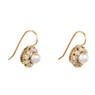 19th Century diamond and pearl cluster earrings. Once elements of a larger piece, later converted into earrings.Presumably Russian, found in Finland. Circa 1890.