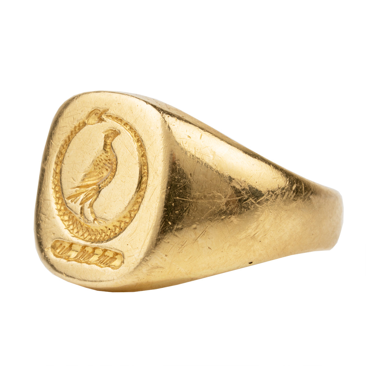Victorian Era Ouroboros Signet Ring – Bell and Bird