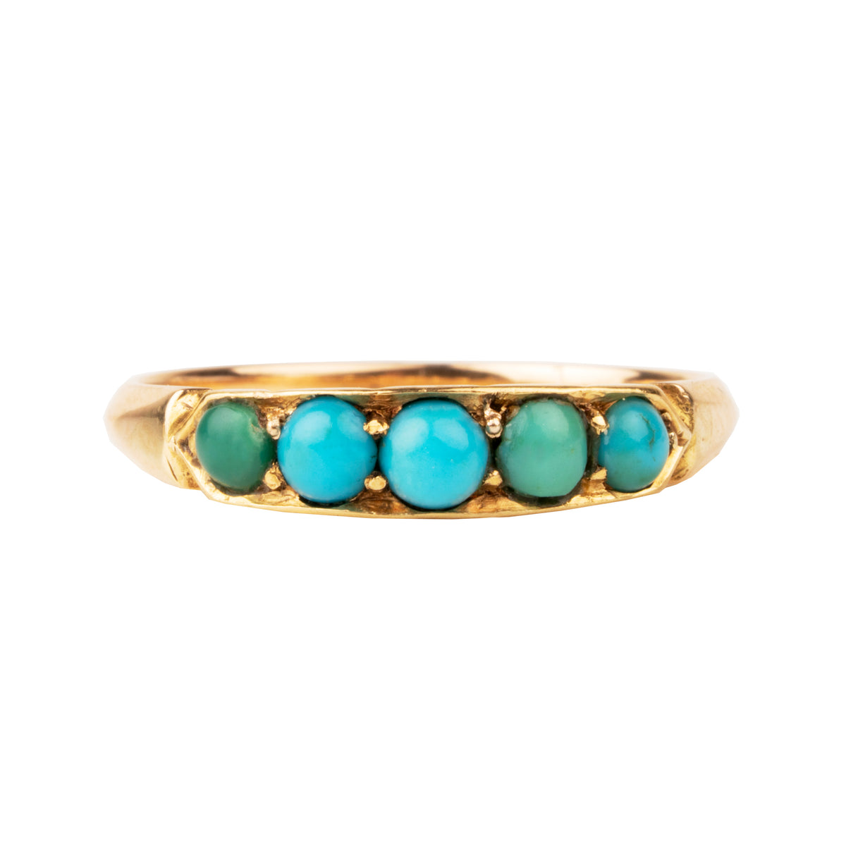 Late Victorian Turquoise Ring – Bell and Bird