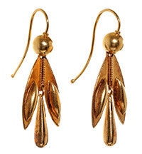 Victorian Gold Earrings Circa 1860-70