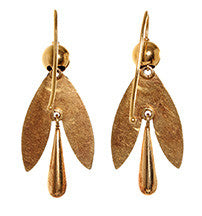 Victorian Gold Earrings Circa 1860-70