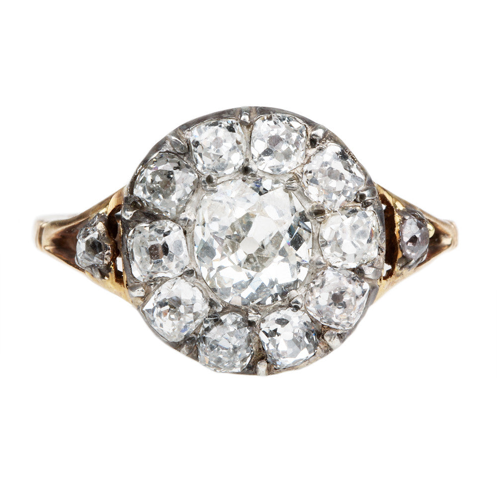 Mid 19th Century Diamond Cluster Ring