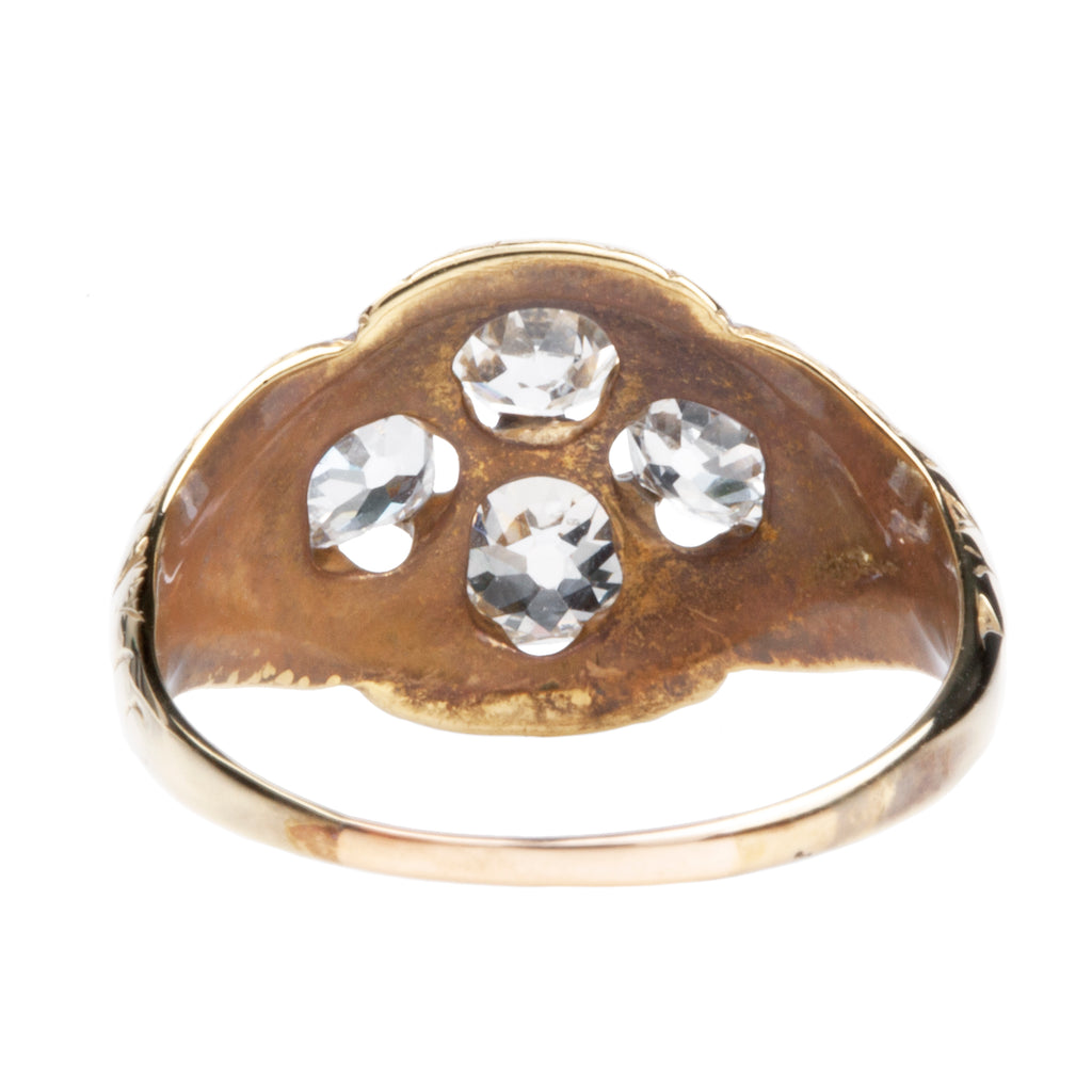 Victorian Era Four Stone Diamond Cluster Ring