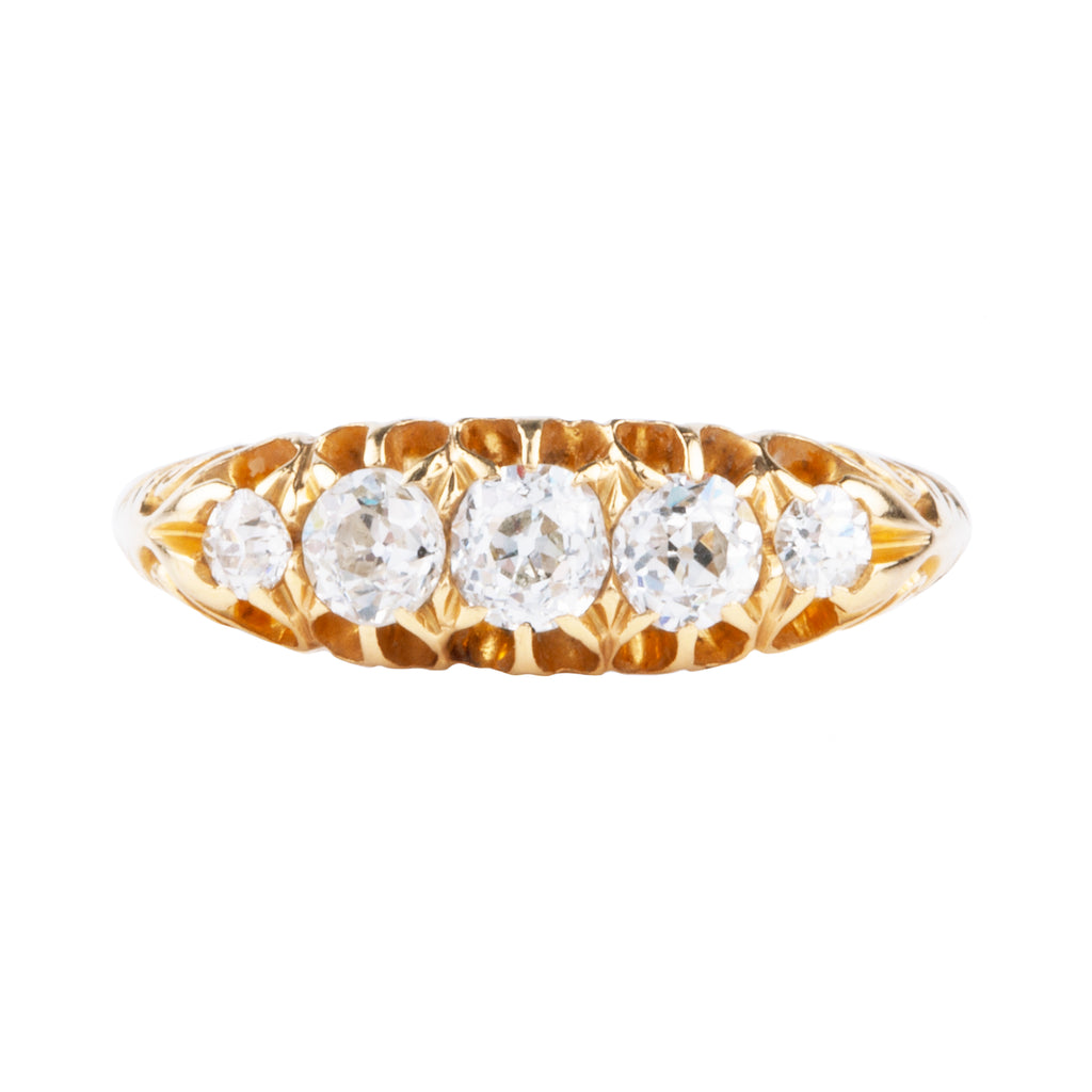 Edwardian five stone diamond ring