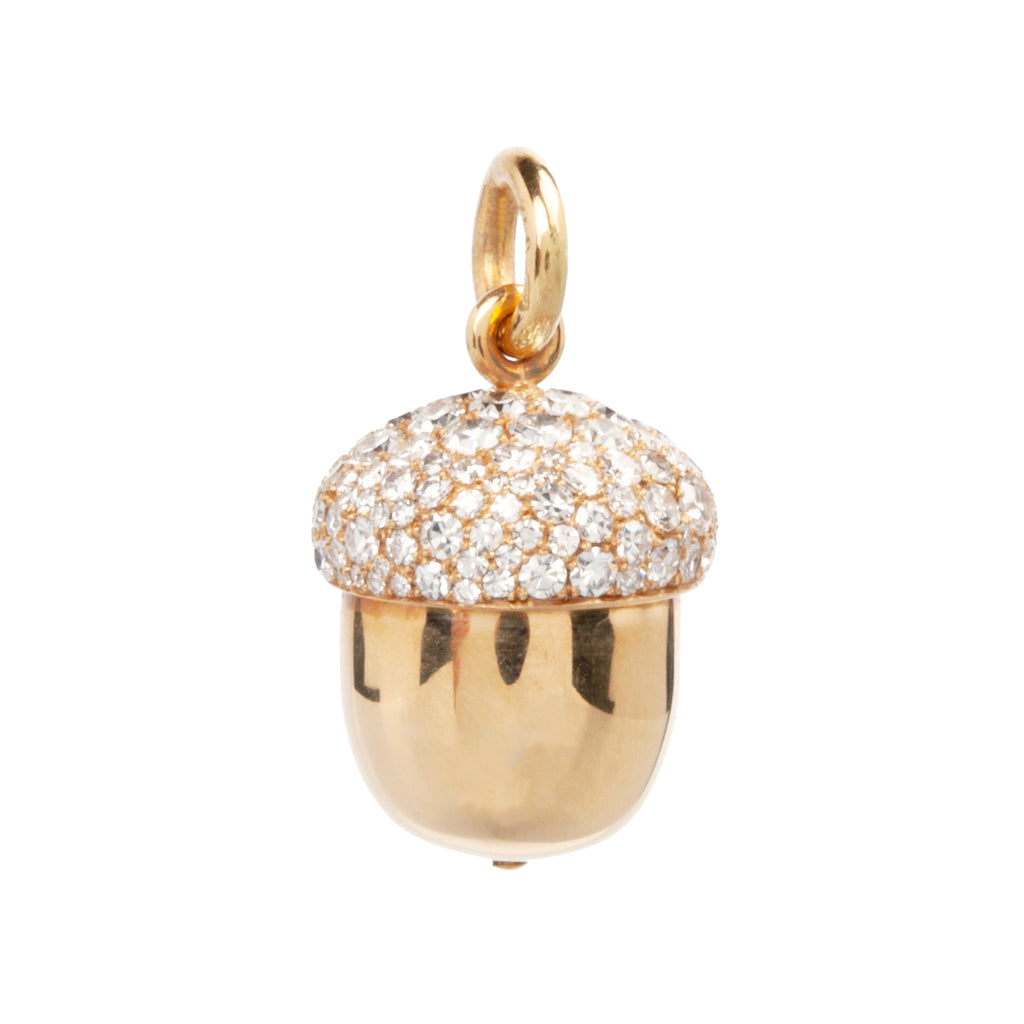 Bell & Bird Diamond Acorn Pendant