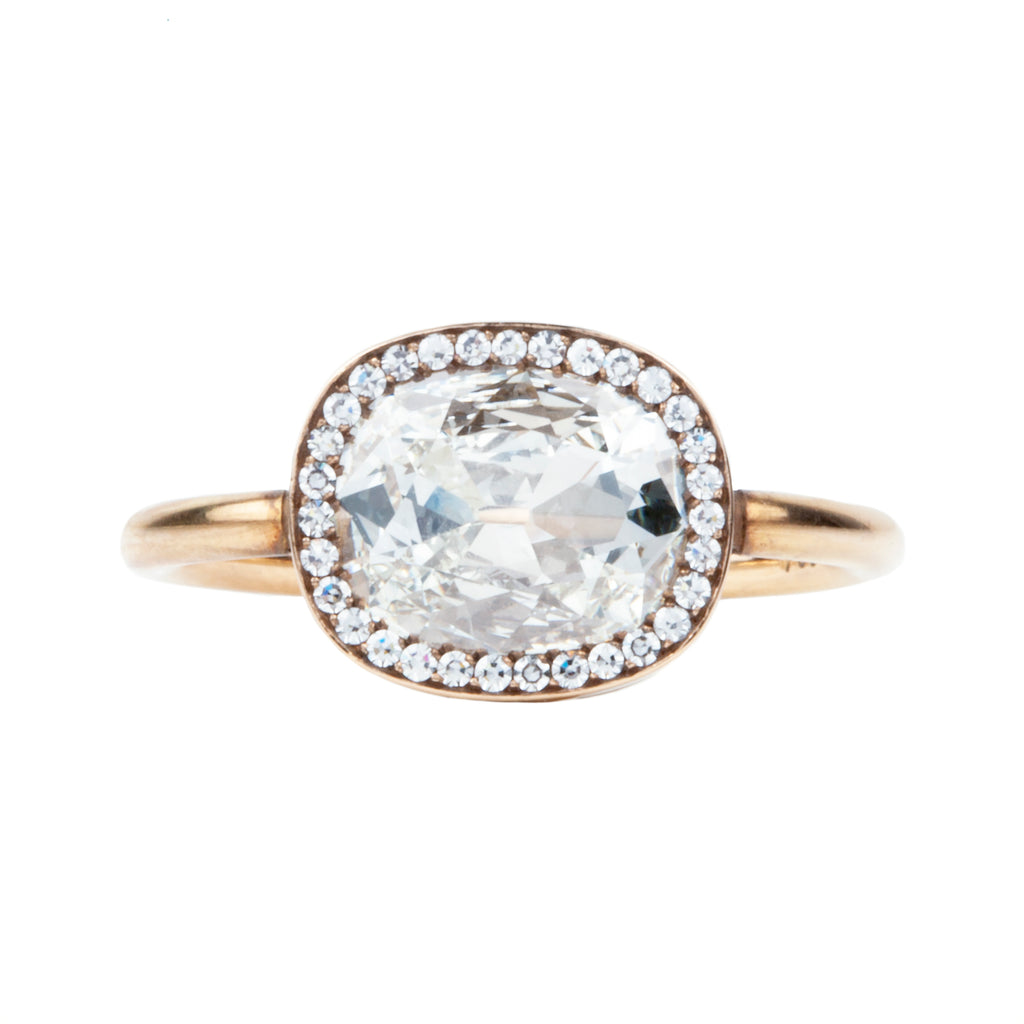 BELL AND BIRD DIAMOND CLUSTER RING