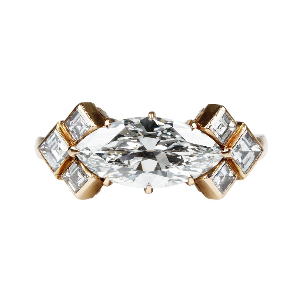Seven Stone Marquise Cut Diamond Ring