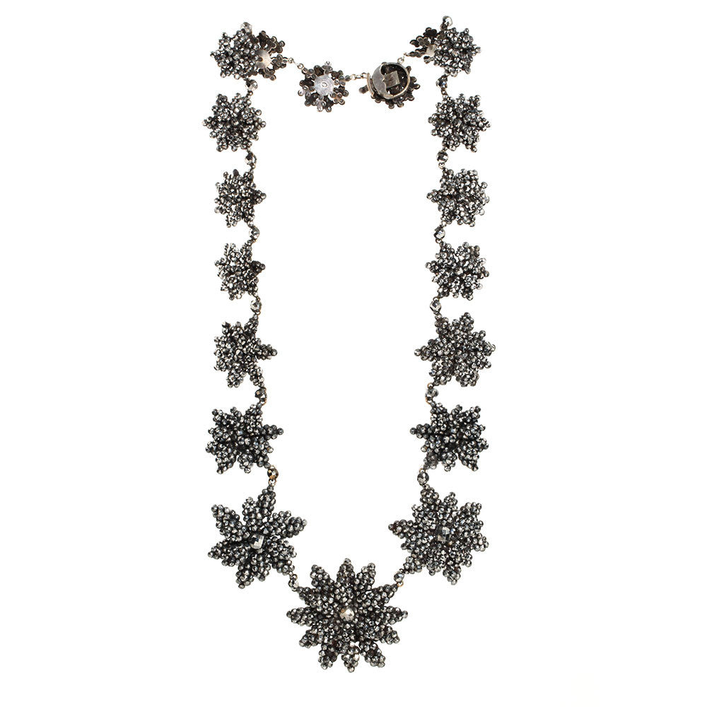 Victorian Cut Steel Flower Necklace
