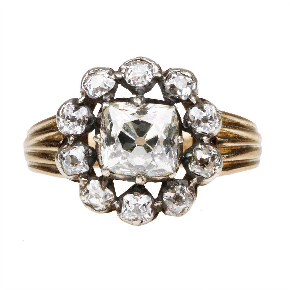 RARE Art Nouveau Mine Cut Diamond Ring Unique Engagement 1800s 1900s  Antique Boho 18k Yellow Gold Size 7 OOAK European Right Hand Glam - Etsy