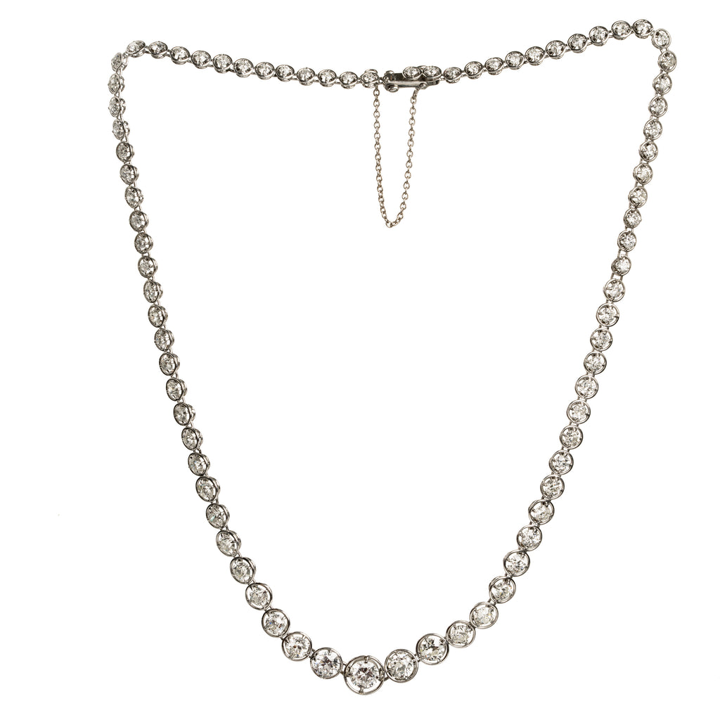 Mid Century Diamond Riviere Necklace