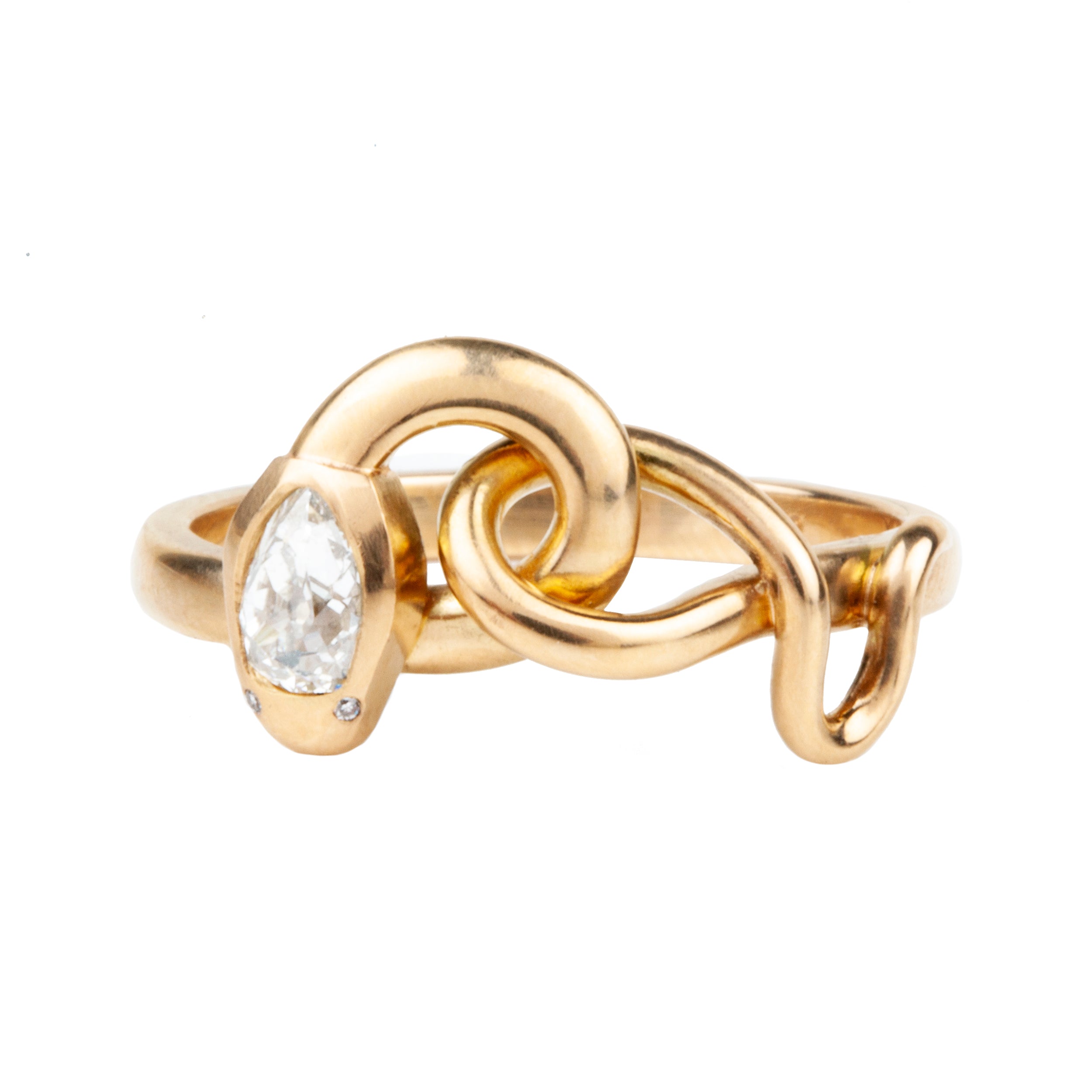 Bell & Bird Old Mine Cut Diamond Coiled Snake Ring – Bell and Bird