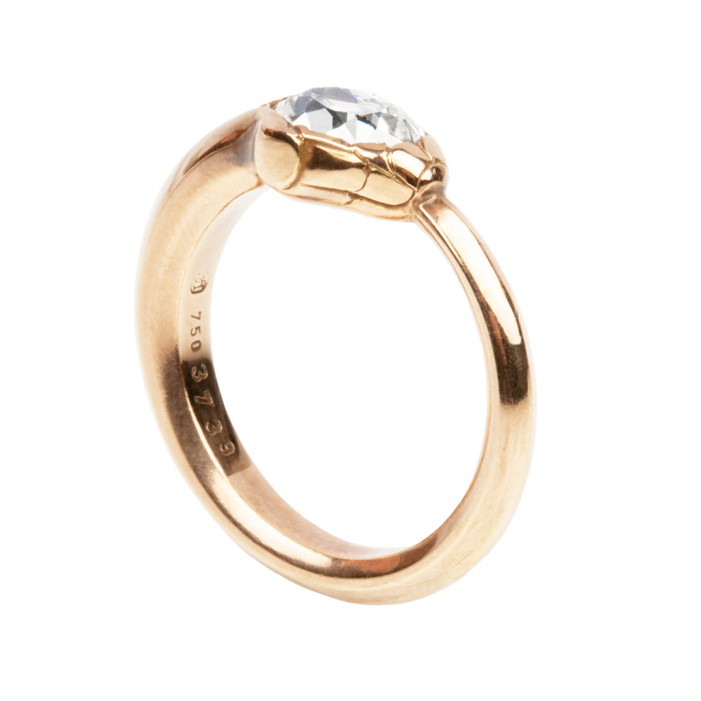 Diamond Ouroboros Snake Ring