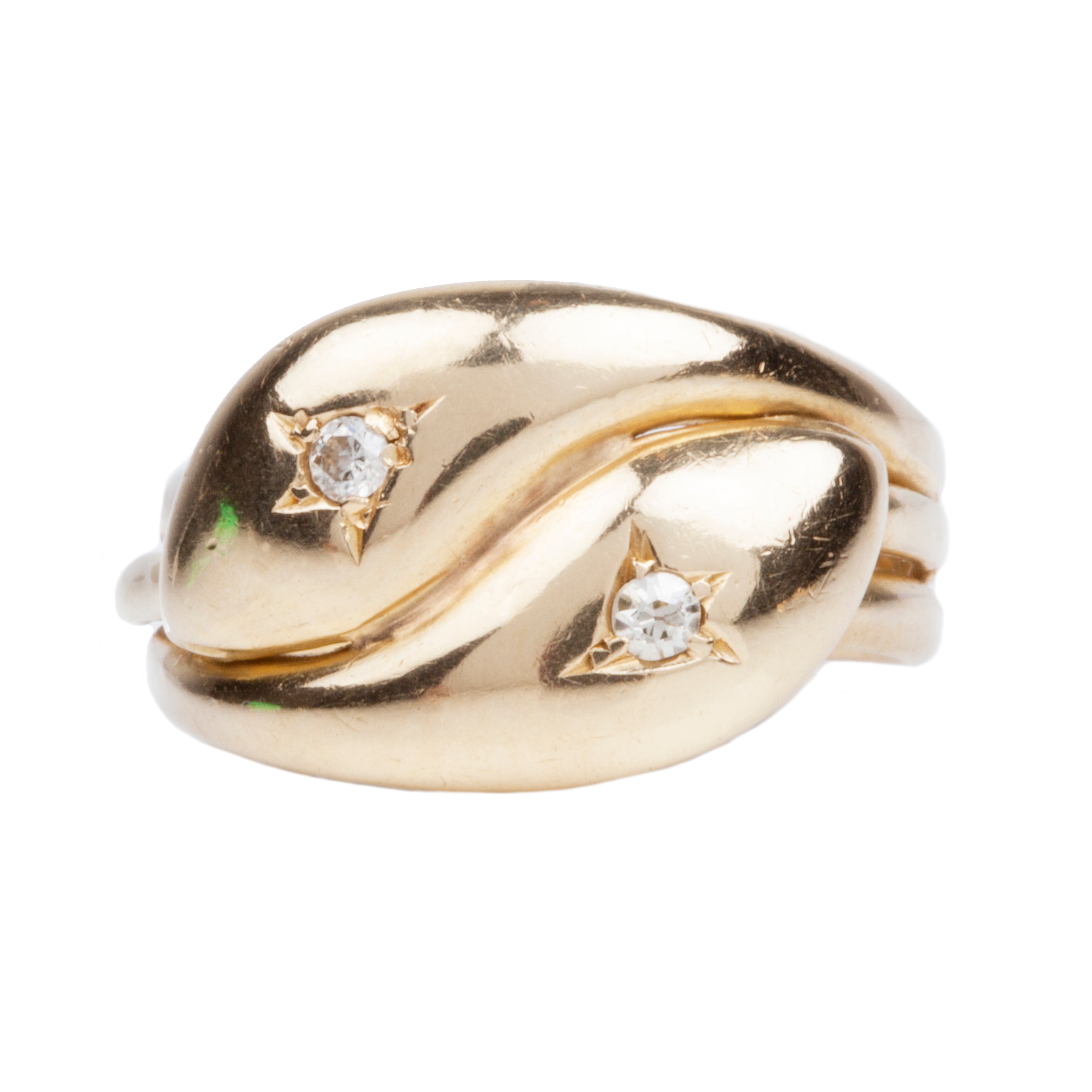 Victorian Era Twin Diamond Snake Ring – Bell and Bird