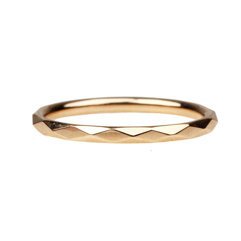 Faceted Gold Band