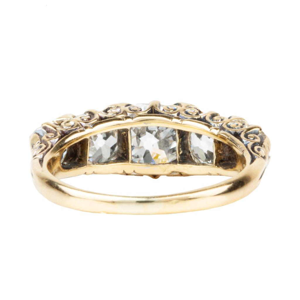 Fine Victorian era Five Stone Diamond Ring
