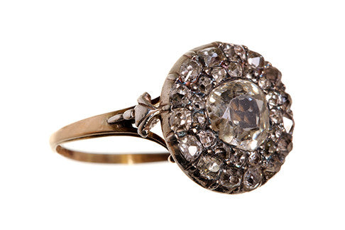 Antique 2.50 ctw Victorian Old Mine Cut Diamond 3 Stone Engagement - Ruby  Lane