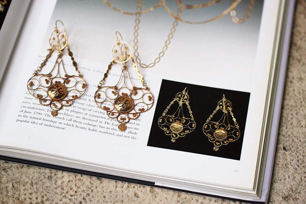 Georgian French Provinicial Gold Earrings