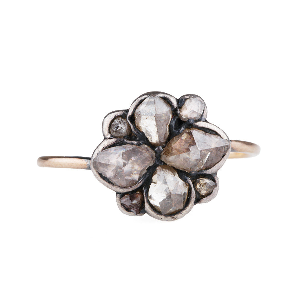 18th Century Rose Cut Diamond Cluster Ring – Bell and Bird
