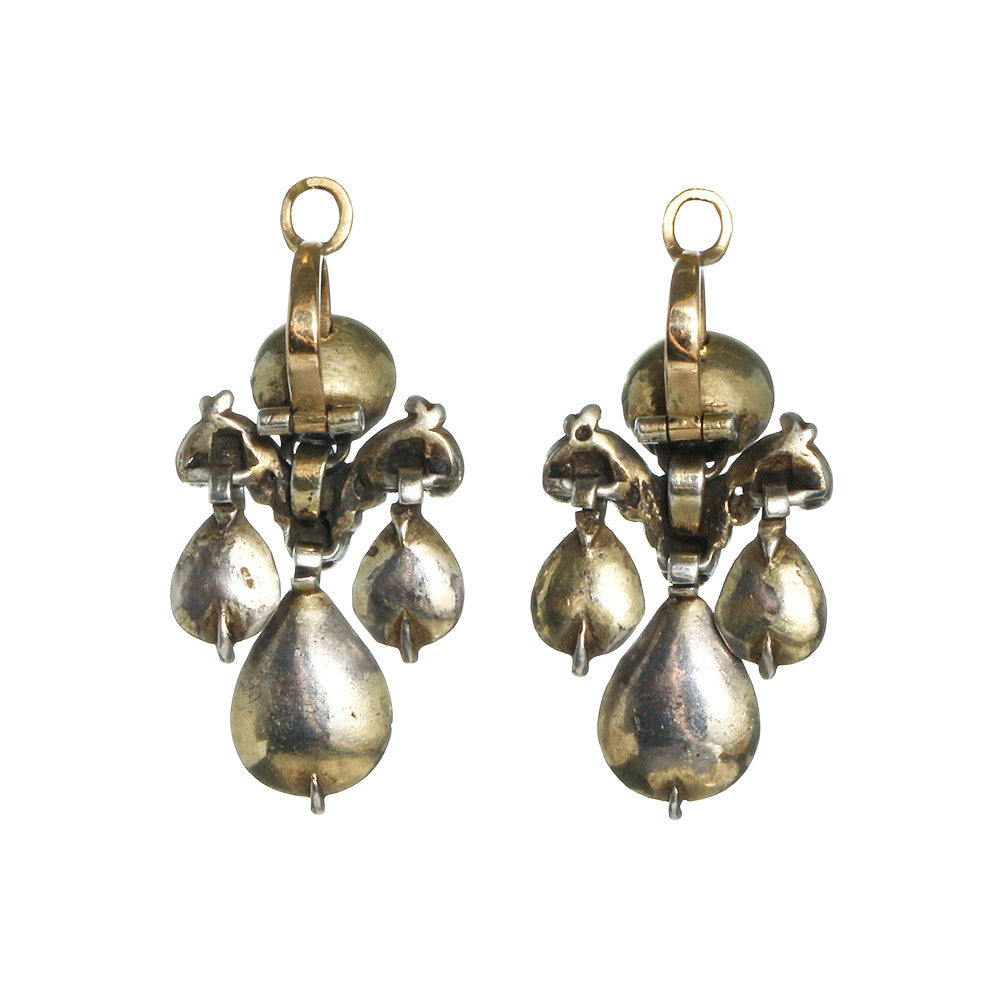 18th Century Rose Cut Diamond Earrings