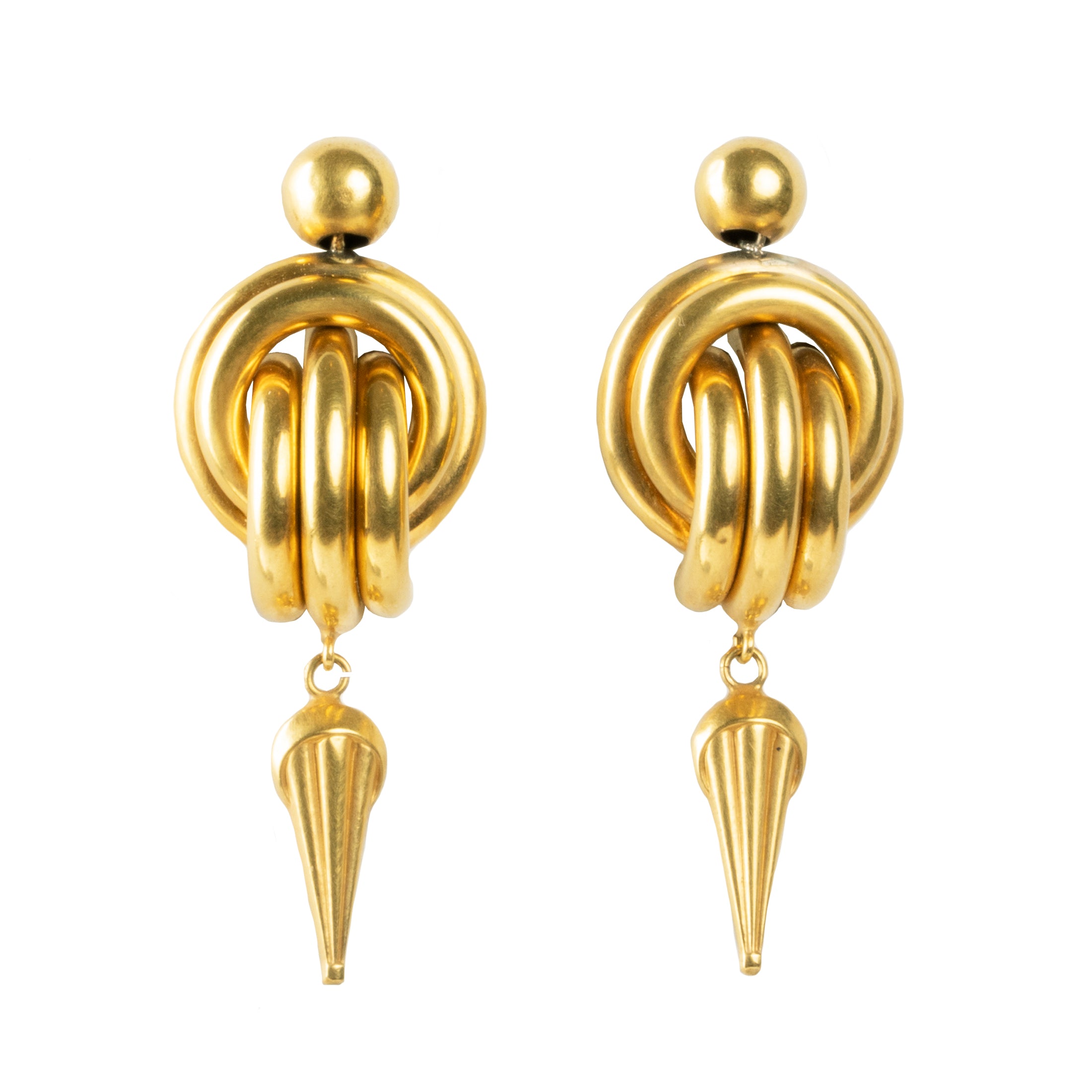 9ct gold on sale knot earrings