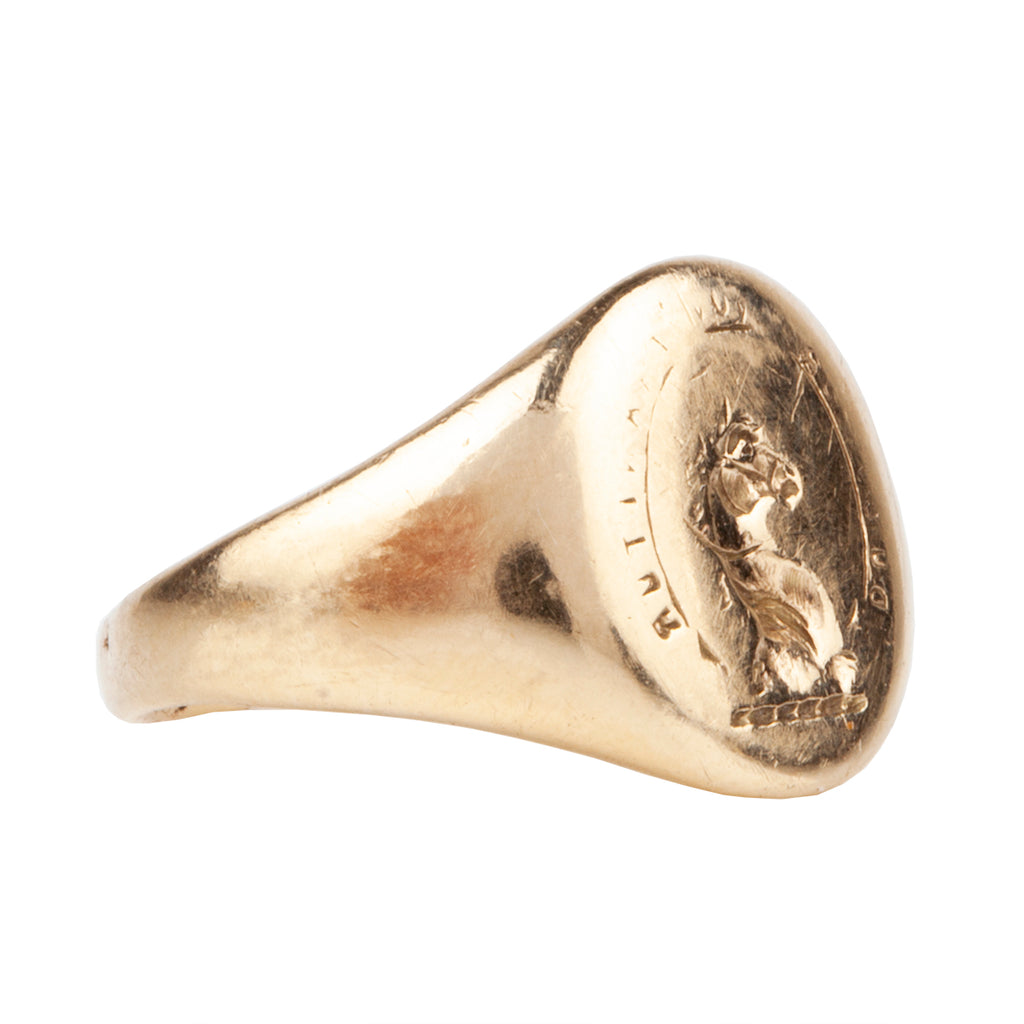 Victorian Era Horse Signet Ring