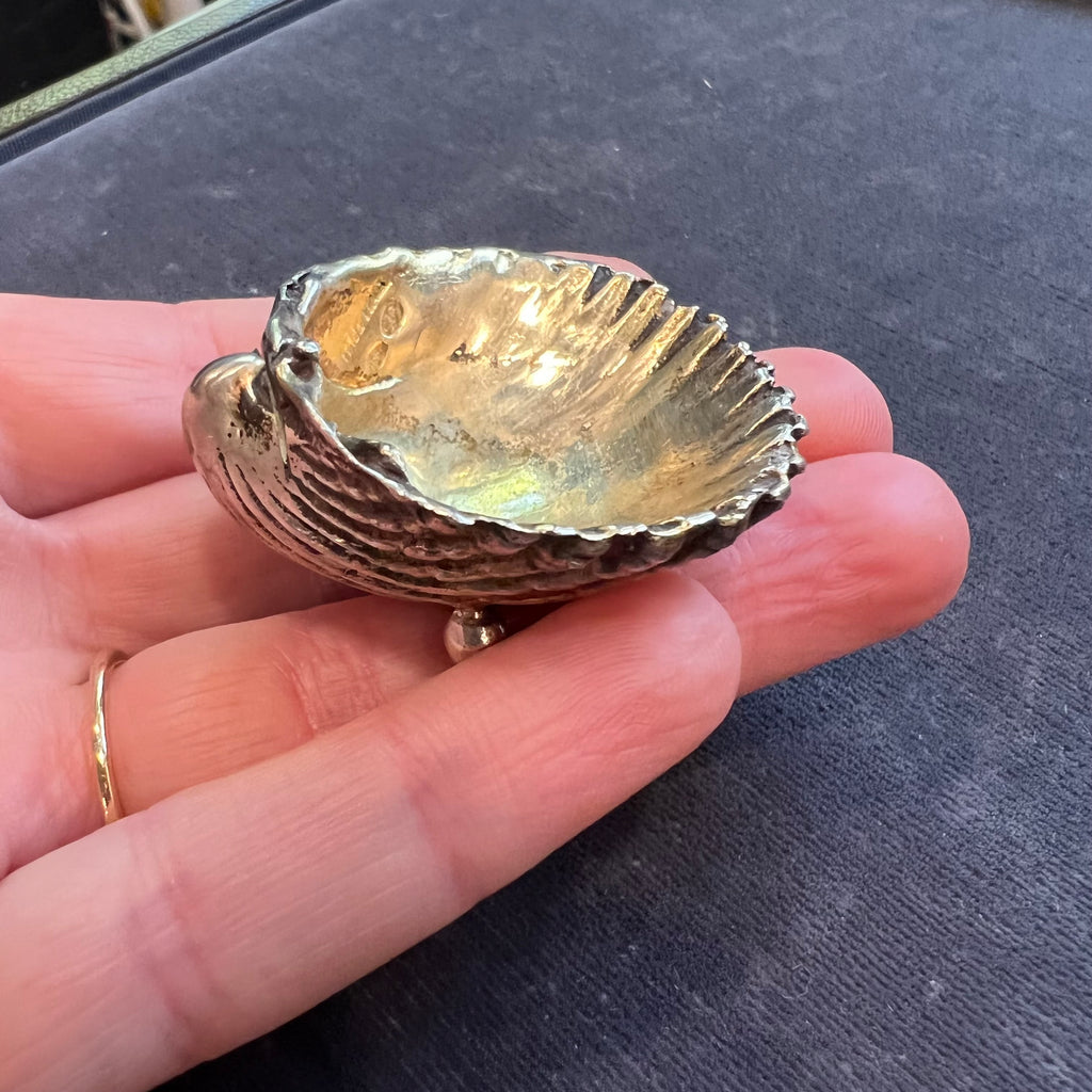 Antique Diminutive Sterling Silver Shell