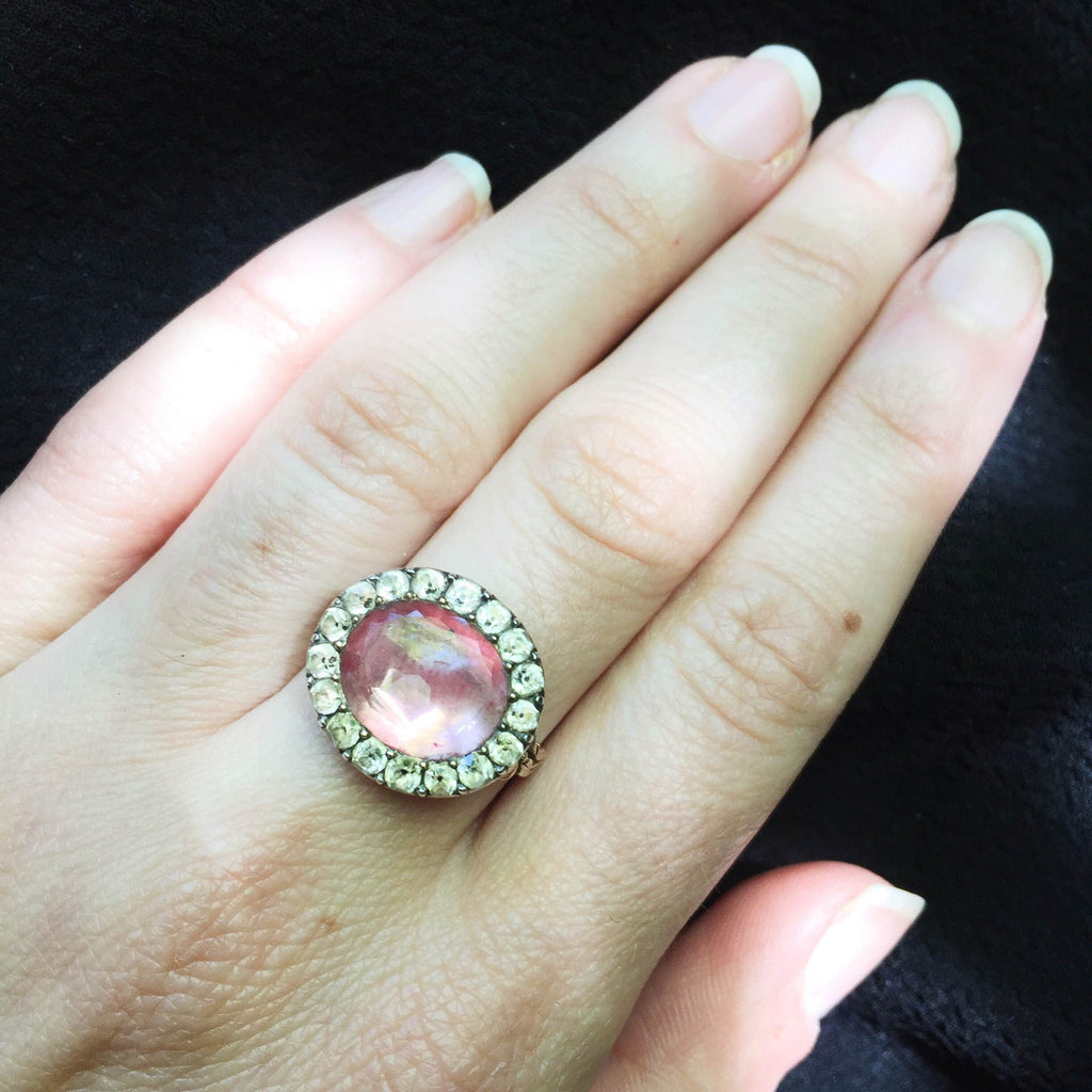 Georgian Era Pink Paste Ring