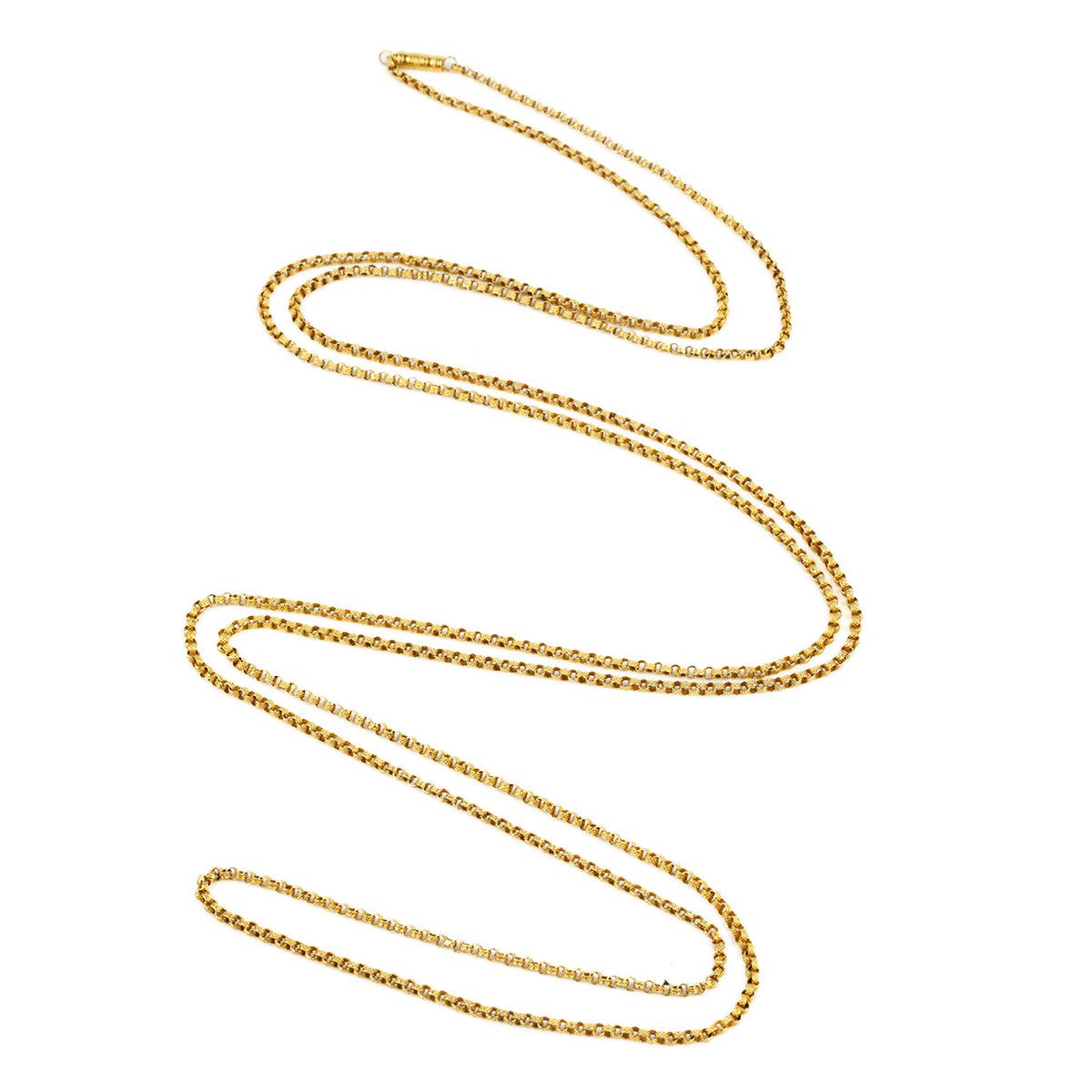 Georgian era long gold Chain – Bell and Bird