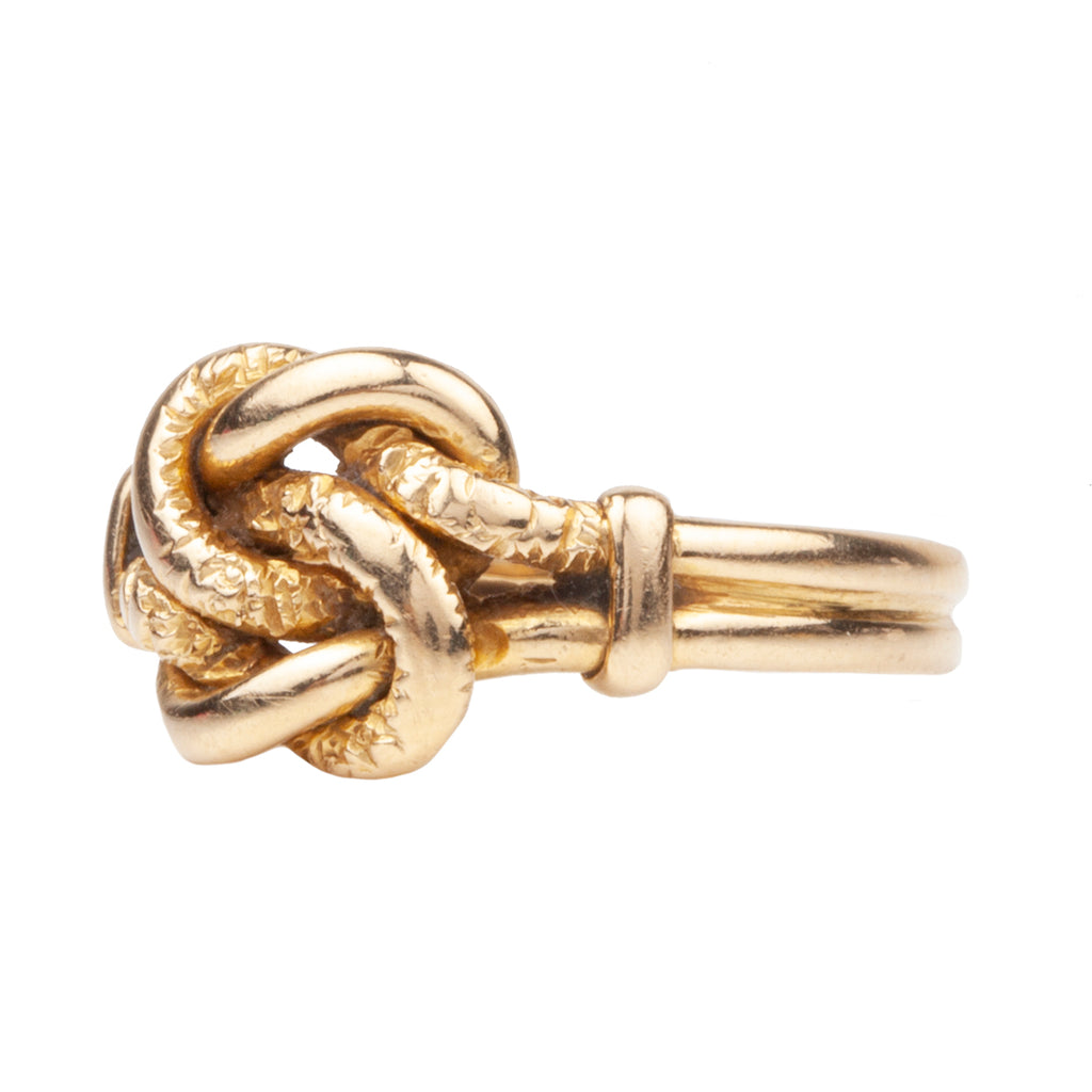 Victorian Era Gold Eternal Knot Ring
