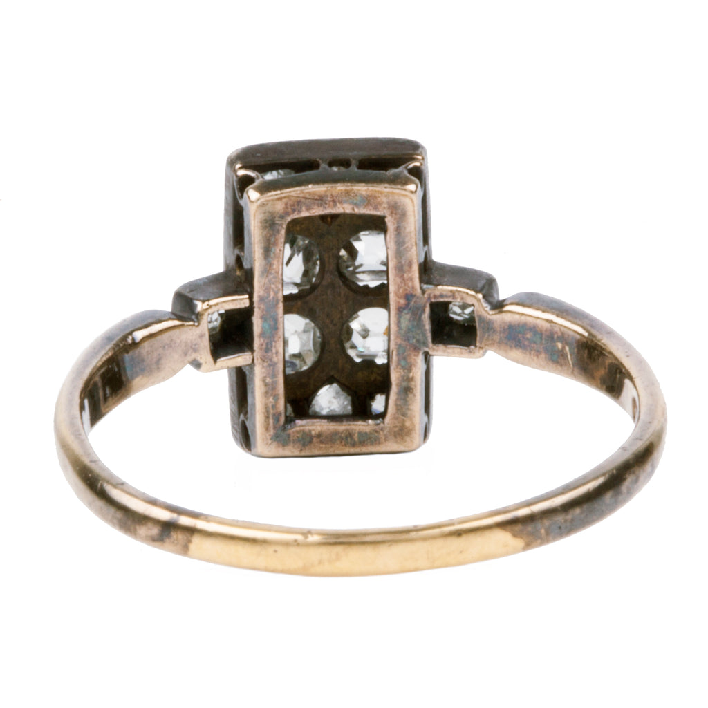 19th Century Old Mine Cut Diamond 10-stone Ring