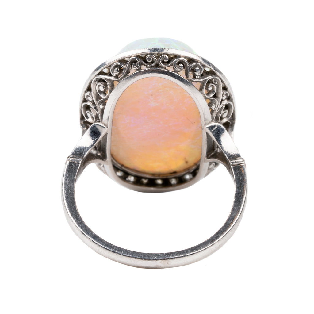Early 20th Century Opal and Diamond Ring